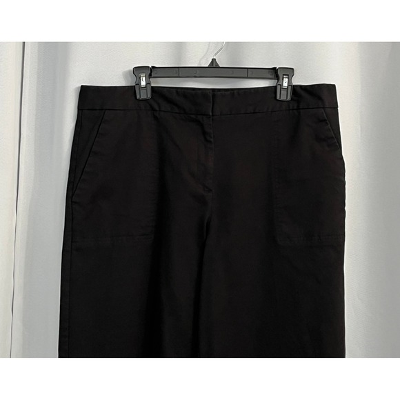MARIO SERRANI Womens Black Cropped Capri Pants Size 16 Cotton Blend - Picture 2 of 11
